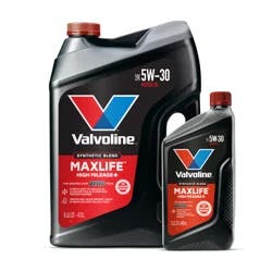 Valvoline High Mileage MaxLife SAE 5W-30 Synthetic Blend Motor Oil