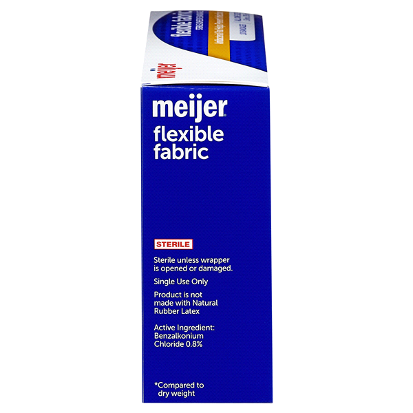 slide 4 of 13, Meijer Flexible Fabric Adhesive Bandages, Antibacterial, 100 ct