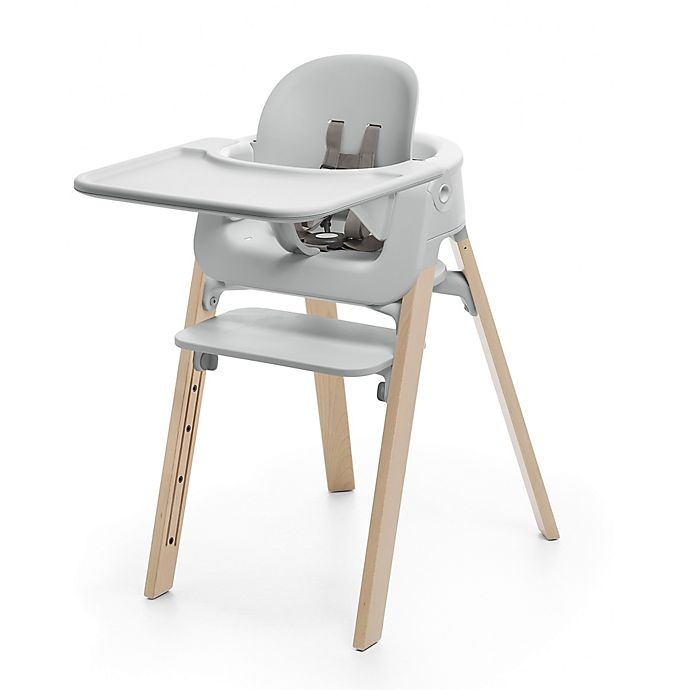 slide 2 of 4, Stokke Steps High Chair with Tray - Natural/Grey, 1 ct