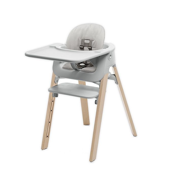 slide 1 of 4, Stokke Steps High Chair with Tray - Natural/Grey, 1 ct