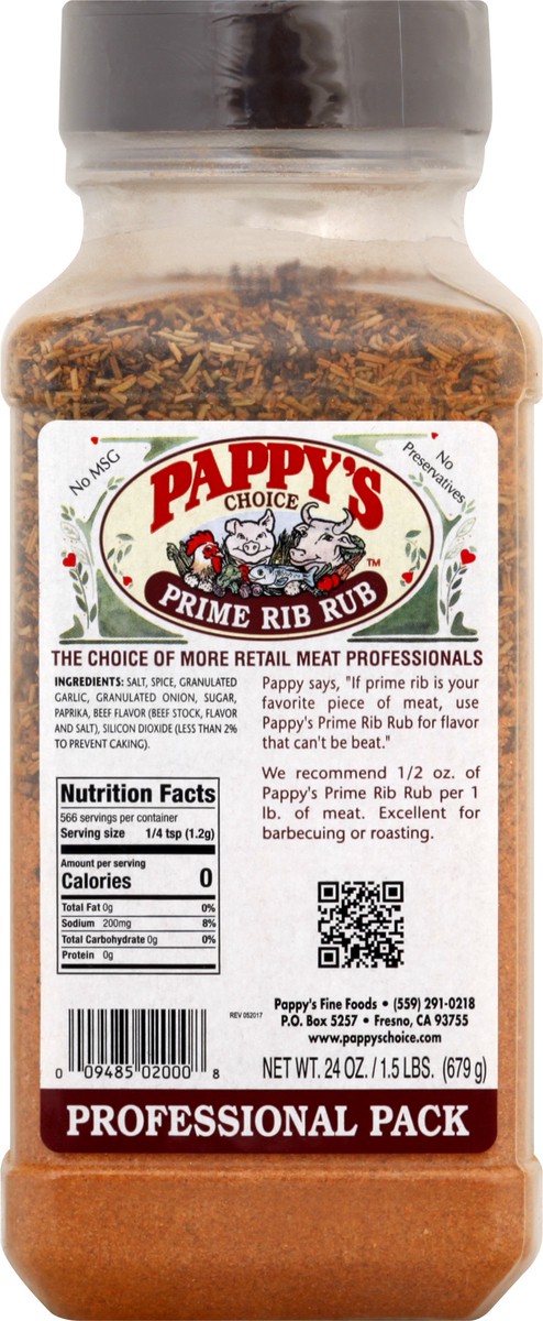 slide 6 of 9, Pappy's Choice Professional Pack Prime Rib Rub 24 oz, 24 oz