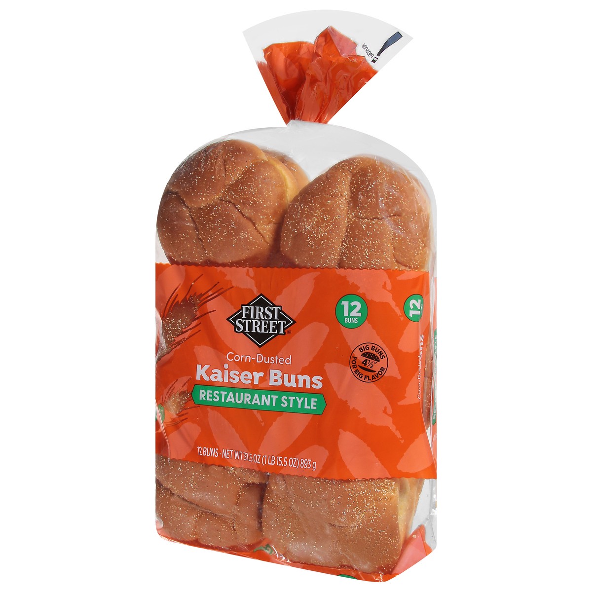 slide 7 of 13, First Street Kaiser Hamburger Buns, 28 oz