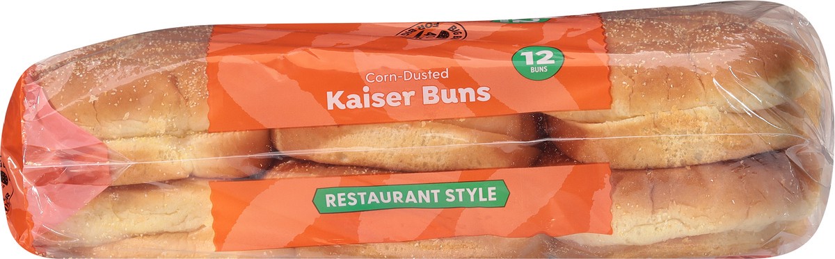 slide 10 of 13, First Street Kaiser Hamburger Buns, 28 oz
