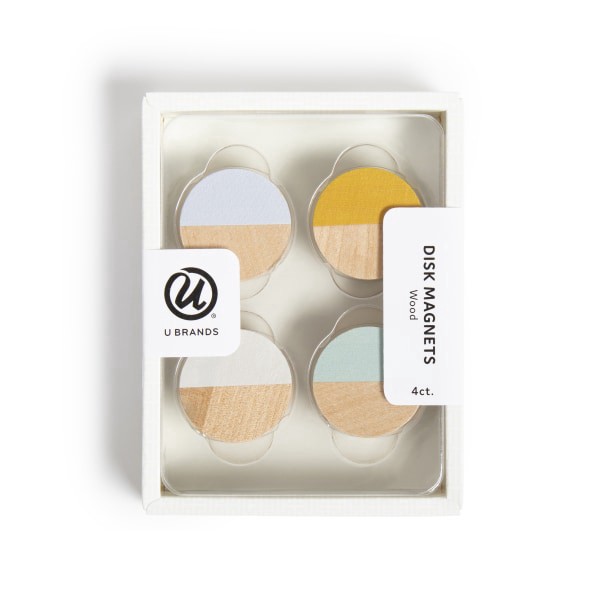 slide 2 of 4, U Brands® California Wildflowers Locker Magnets, 1-1/4""H x 1-1/4""W x 5/16""D, Multicolor, Set Of 4 Magnets, 1 ct