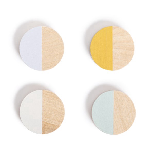 slide 1 of 4, U Brands® California Wildflowers Locker Magnets, 1-1/4""H x 1-1/4""W x 5/16""D, Multicolor, Set Of 4 Magnets, 1 ct