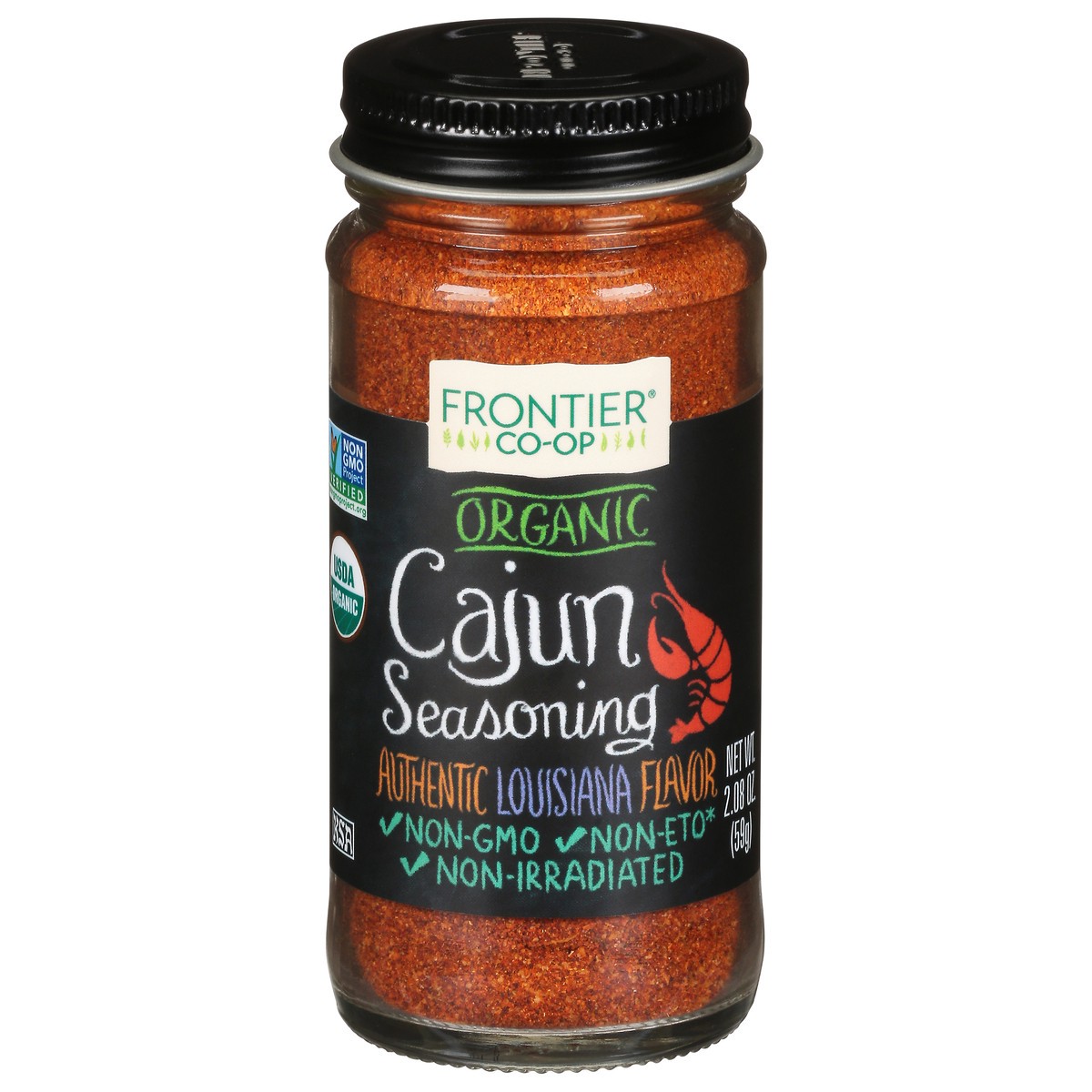 slide 1 of 10, Frontier Co-Op Frontier Seasoning Cajun Organic, 2.08 oz