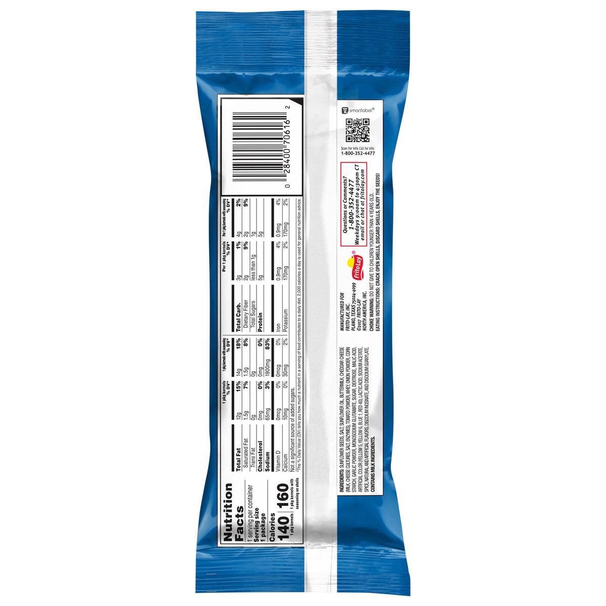 slide 5 of 8, Frito-Lay Sunflower Seeds Ranch 1 3/4 Oz, 1.75 oz