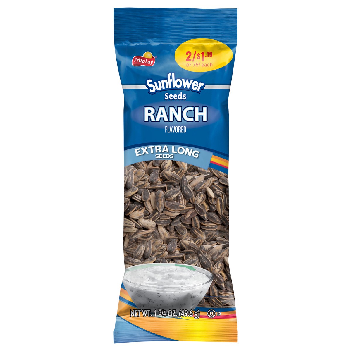 slide 1 of 8, Frito-Lay Sunflower Seeds Ranch 1 3/4 Oz, 1.75 oz