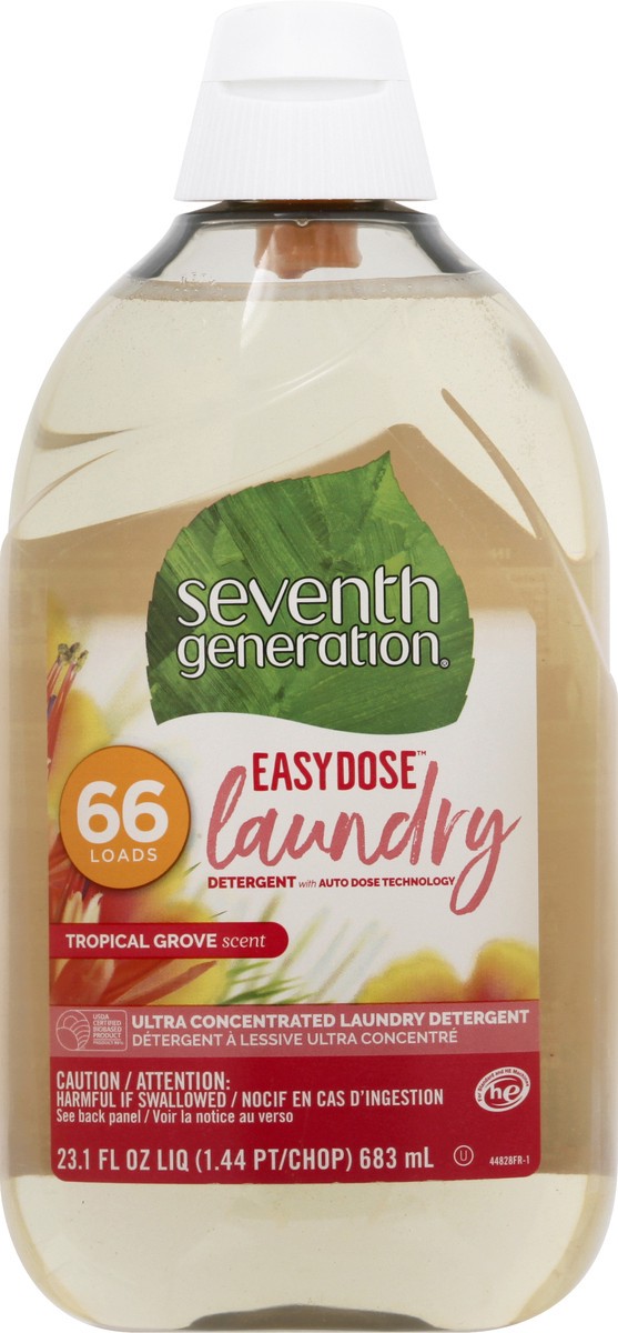 slide 7 of 11, Seventh Generation EasyDose Laundry Detergent Tropical Grove, 23 oz, 23 oz