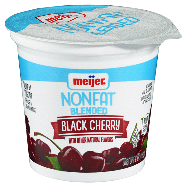 slide 1 of 1, Meijer Light Yogurt, Black Cherry, 6 oz