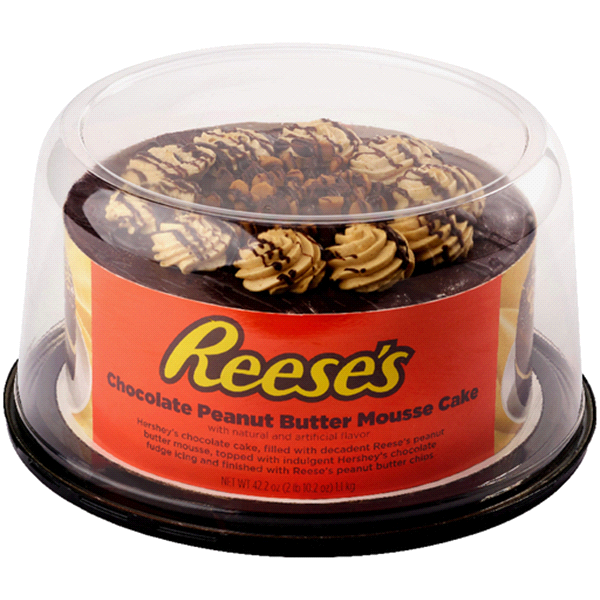 slide 1 of 1, Reese's Chocolate Peanut Butter Mousse Cake, 42.2 oz