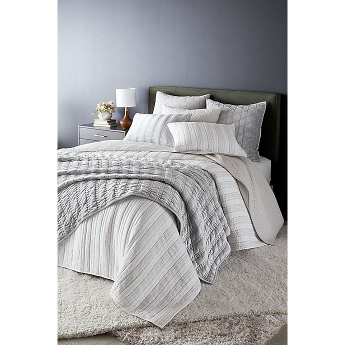 slide 1 of 1, O&O by Olivia & Oliver Channel King Quilt - Grey, 1 ct