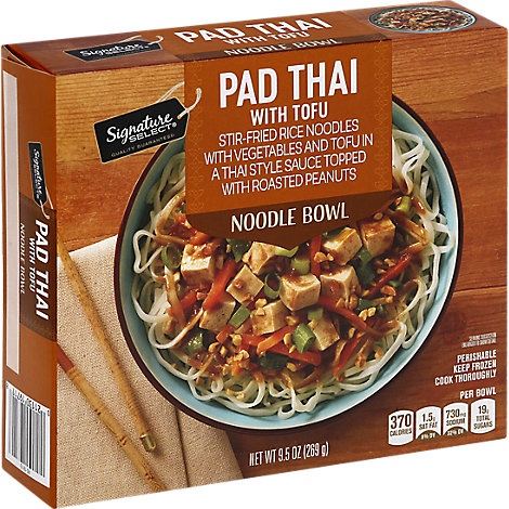 slide 1 of 1, Signature Select Bowl Noodle Pad Thai W/Tofu, 9.5 oz