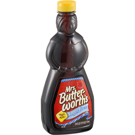 slide 2 of 8, Mrs. Butterworth's Low Calorie Sugar-Free Syrup, 24 oz