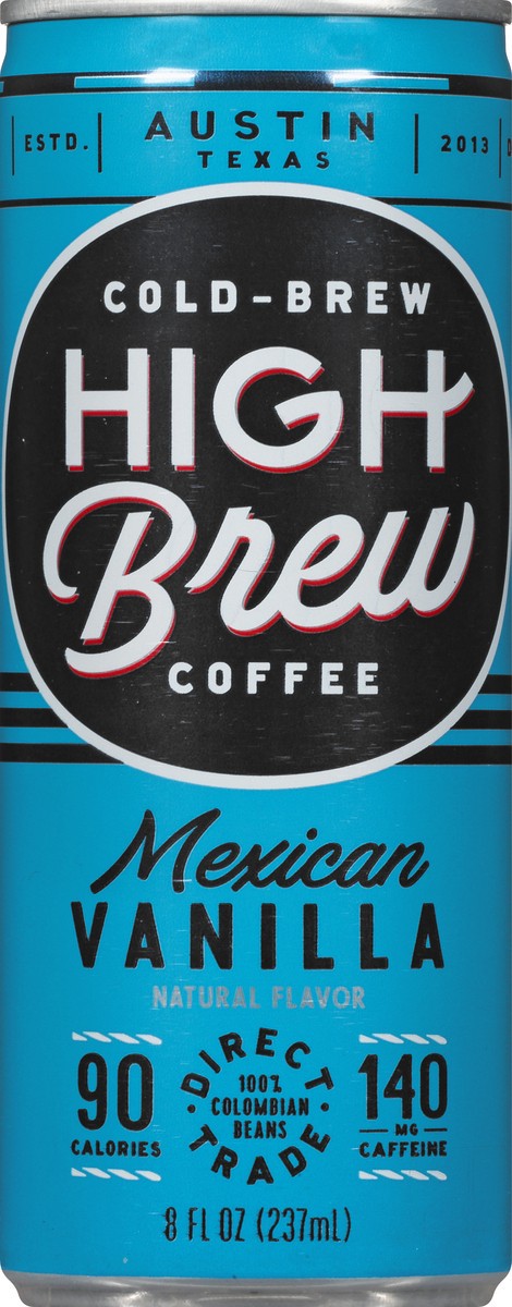 slide 6 of 9, High Brew Coffee Cold-Brew Mexican Vanilla Coffee 8 oz, 8 oz