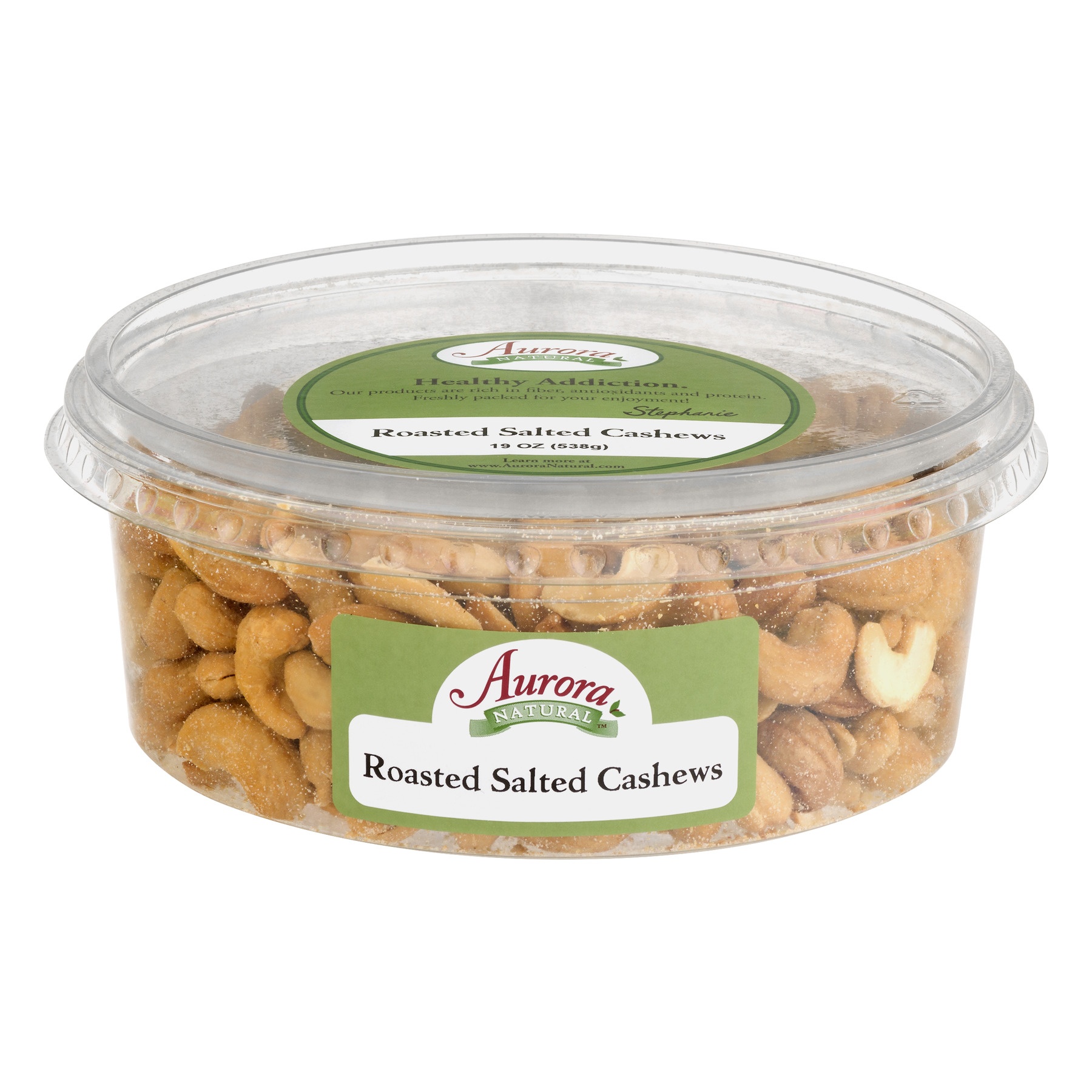slide 1 of 1, Aurora Natural Cashews Roasted Salted - 19 oz, 19 oz