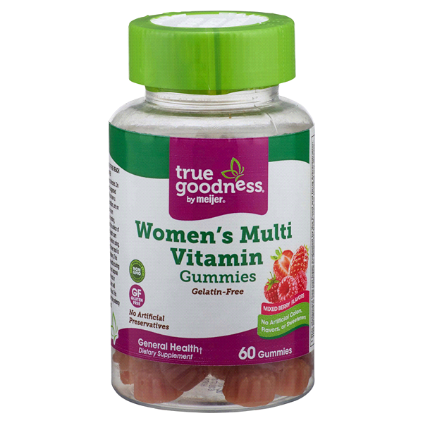 slide 1 of 1, True Goodness Women's MultiVitamin Gummies, Mixed Berry Flavor, 60 gummies, 60 ct