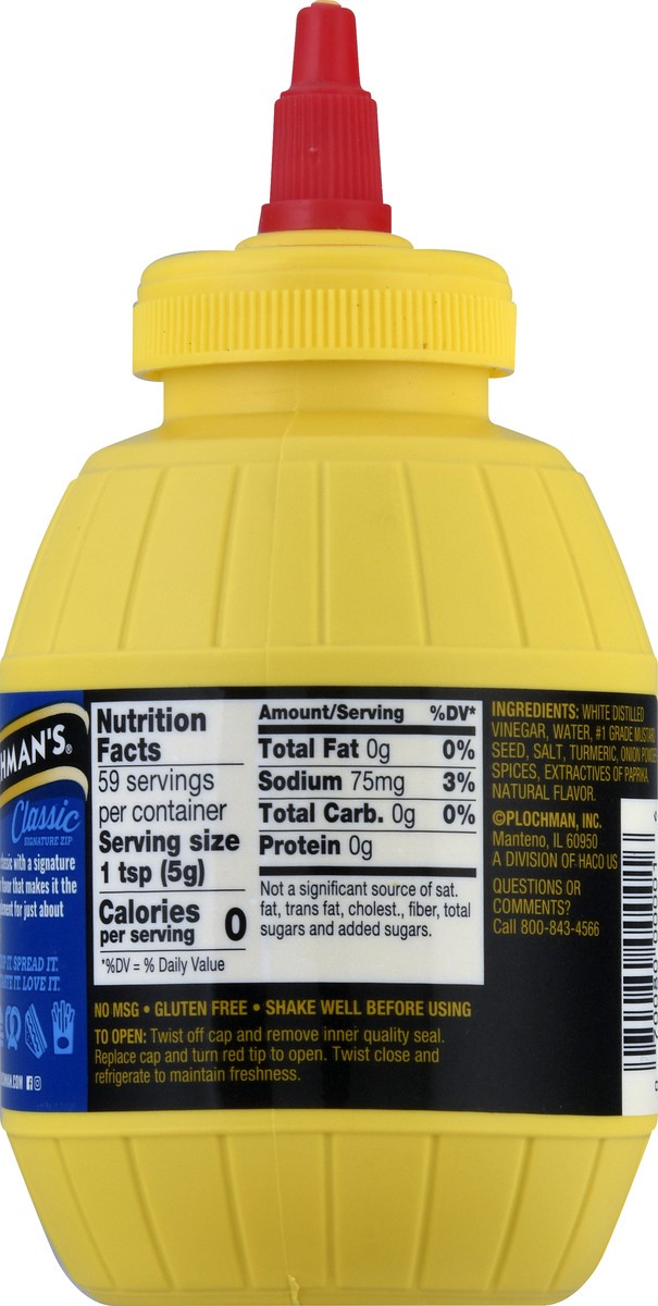 slide 3 of 9, Plochman's Yellow Original Mild Mustard 10.5 oz, 10.5 oz