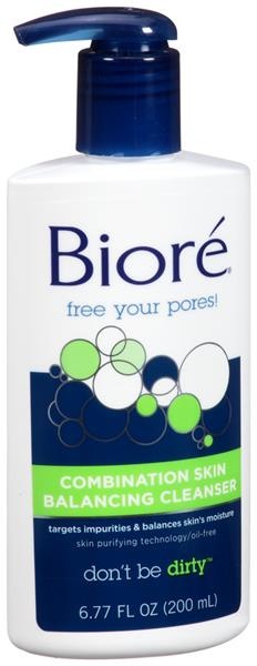 slide 1 of 1, Biore Skin Balancing Combination Skin Cleanser, 16.8 oz