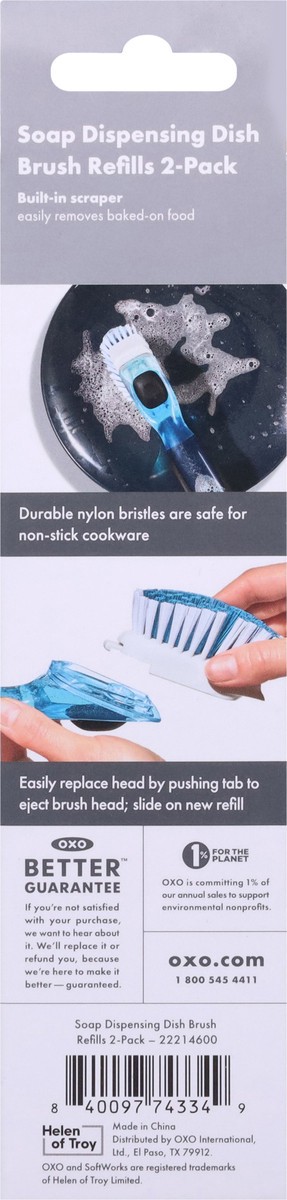 slide 10 of 13, OXO SoftWorks Soap Dispensing Dish Brush Refills 2 Each, 2 ct