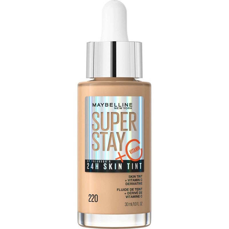 slide 3 of 7, Super Stay 24HR Skin Tint Foundation Serum with Vitamin C - 220 - 1 fl oz, 1 oz