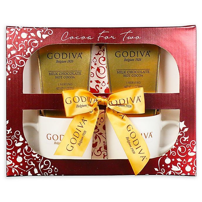 slide 1 of 4, Godiva Cocoa for Two Gift Set, 4 ct