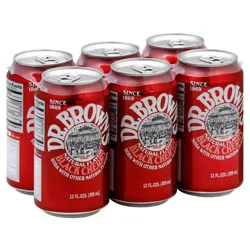 Dr. Brown's Black Cherry Soda - 6 ct; 12 fl oz