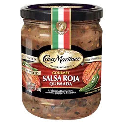Casa Martinez Fire Roasted Gourmet Medium Quemada Salsa Roja 16 oz