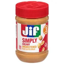 Jif Simply Unsweetened Creamy Peanut Butter