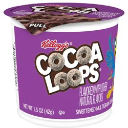 Kellogg's Cocoa Loops Breakfast Cereal Original, Good Source of Fiber, 1.5 oz