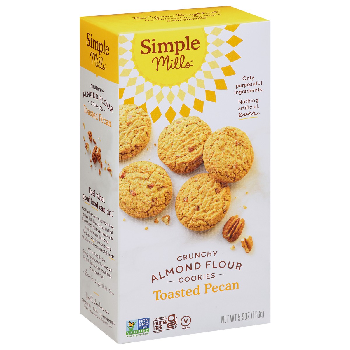 slide 8 of 15, Simple Mills Toasted Pecan Crunchy Almond Flour Cookies, 5.5 oz