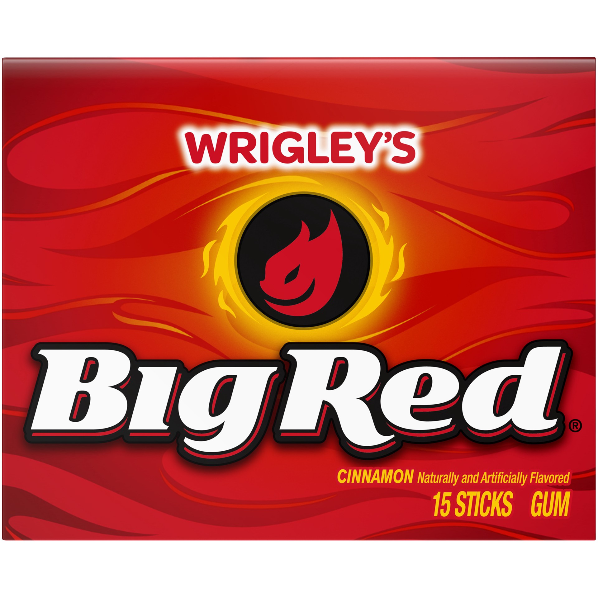 slide 1 of 5, Big Red WRIGLEY'S BIG RED Cinnamon Chewing Gum, Single Pack, 15 Stick, 15 pc