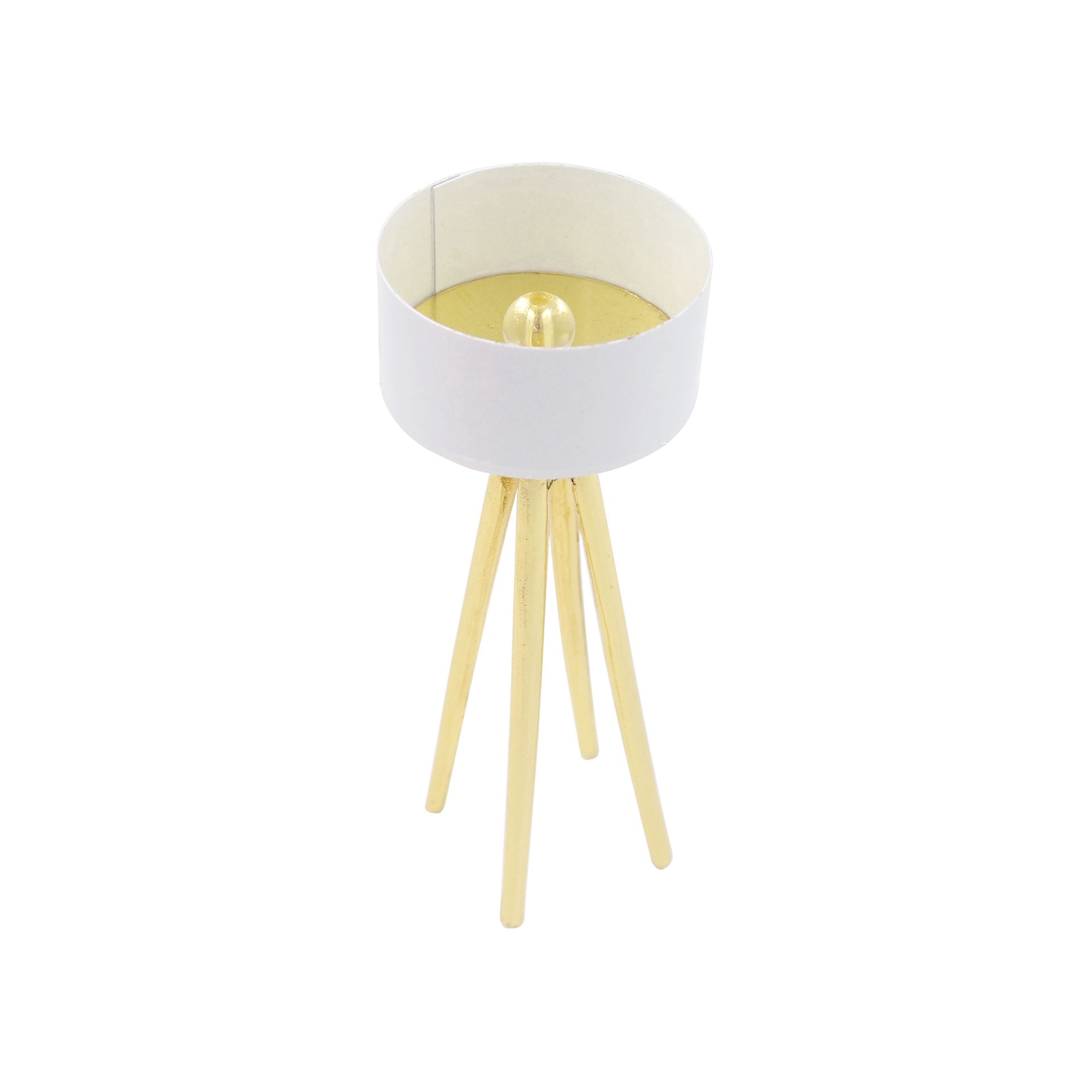 slide 2 of 3, Mini Gold & White Modern Floor Lamp By Make Market, 6.5 in x 2.7 in x 1.5 in