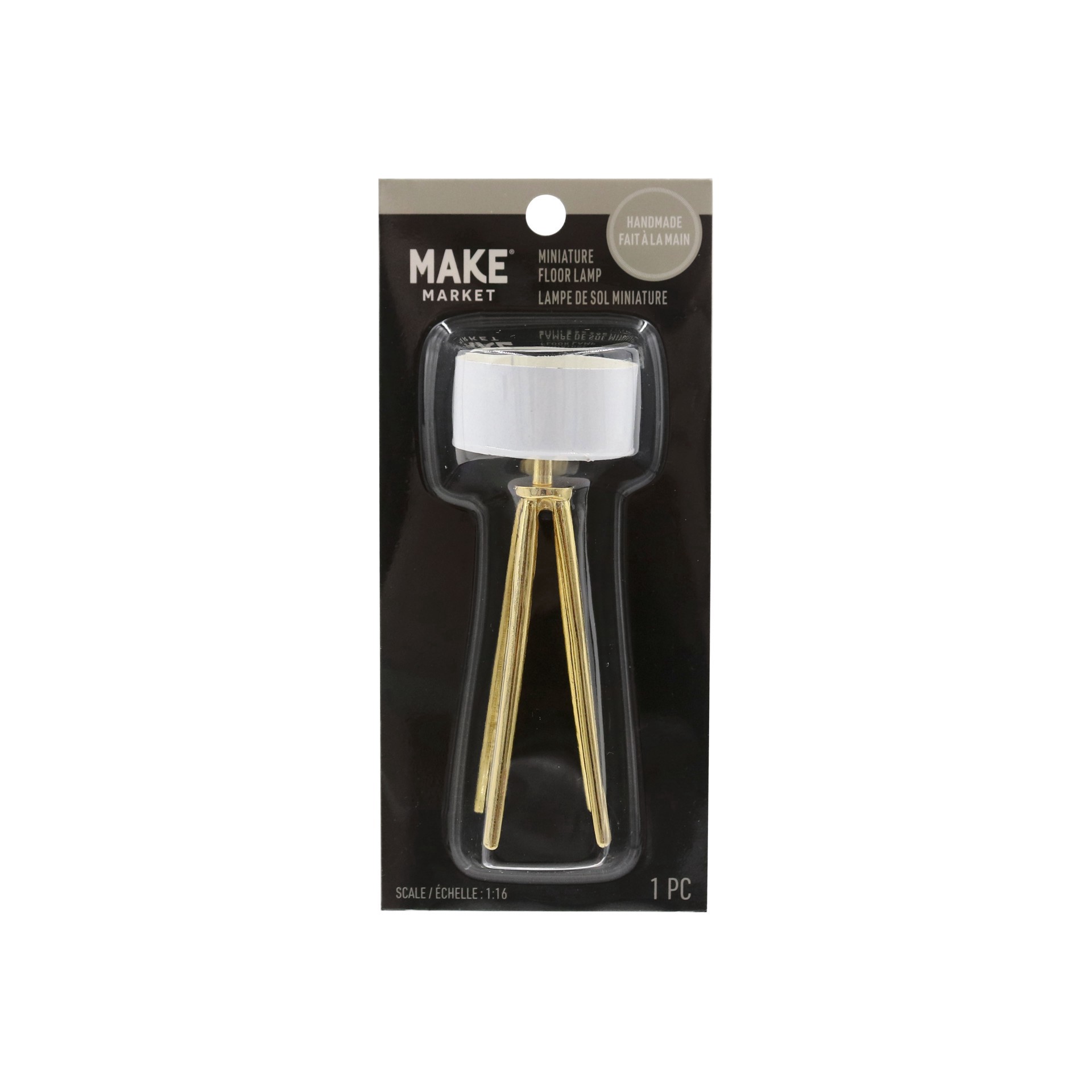 slide 3 of 3, Mini Gold & White Modern Floor Lamp By Make Market, 6.5 in x 2.7 in x 1.5 in