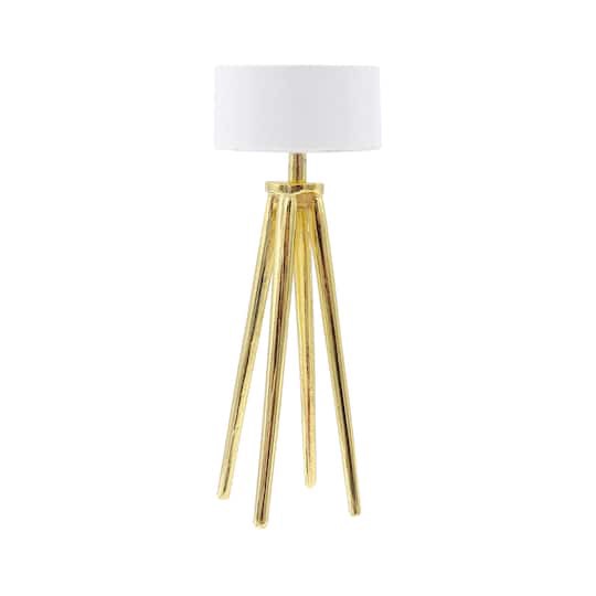 slide 1 of 3, Mini Gold & White Modern Floor Lamp By Make Market, 6.5 in x 2.7 in x 1.5 in
