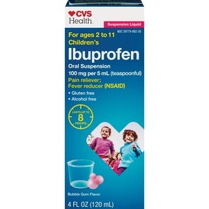 slide 1 of 1, CVS Health Children's Ibuprofen Oral Suspension Bubble Gum Flavor, 4 oz
