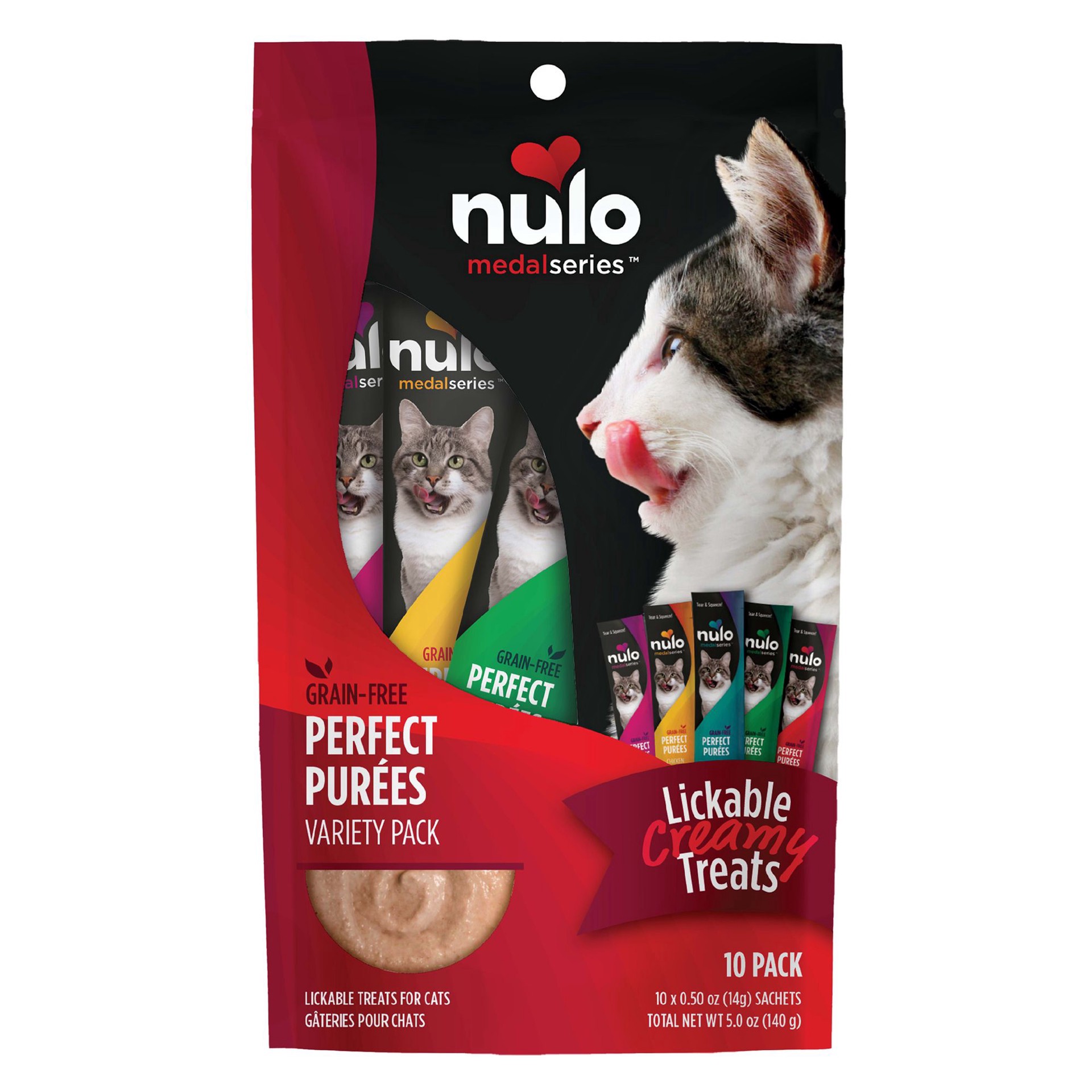 slide 1 of 1, Nulo Perfect Purees Creamy Cat Treats - Grain Free, 10 Ct, 