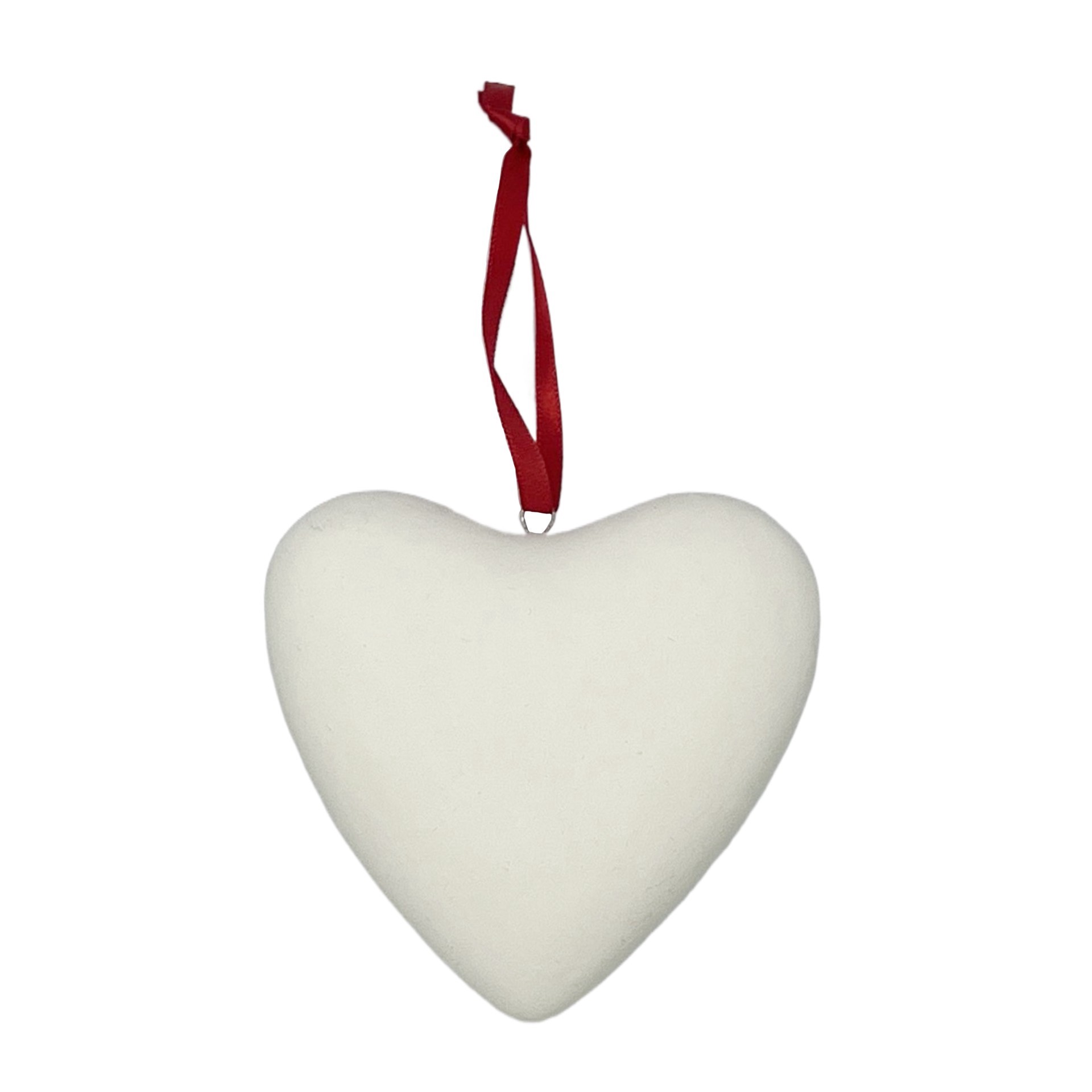 slide 4 of 7, 4" Diy Ceramic Heart Ornament By Make Market, 4 in x 2 in x 4 in