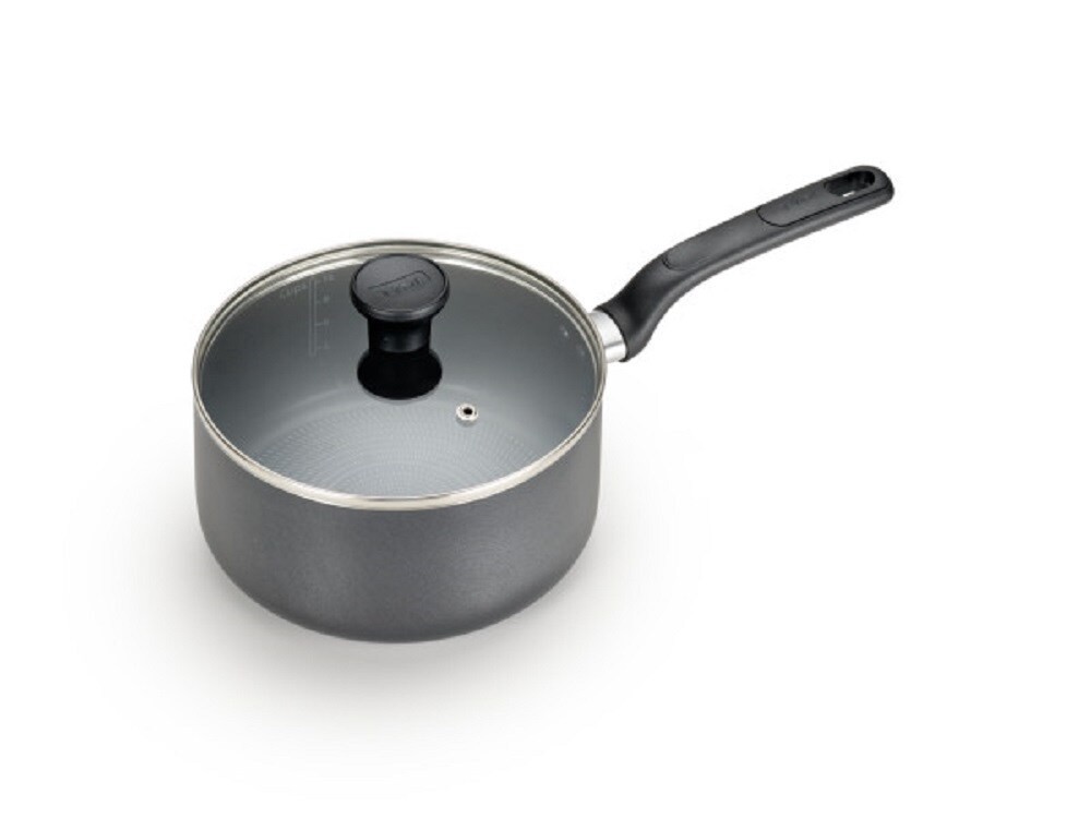 slide 3 of 4, T-fal 2 Quart with Measuring Marks Covered Saucepan 1 ea, 1 ct