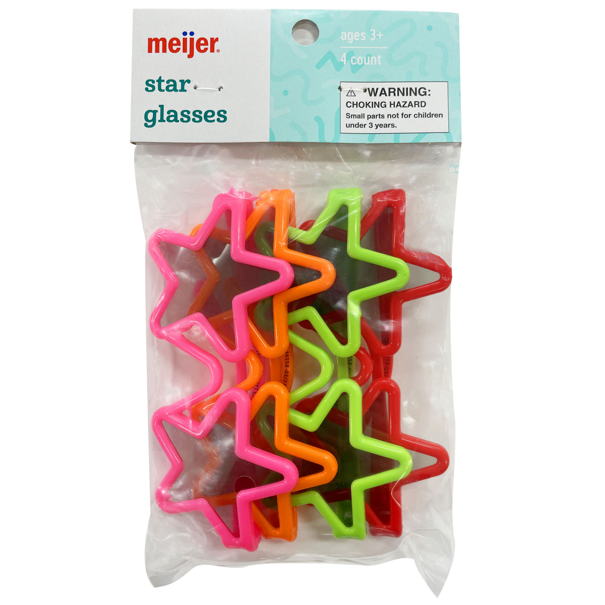 slide 1 of 5, Meijer Star Glasses, 4 ct