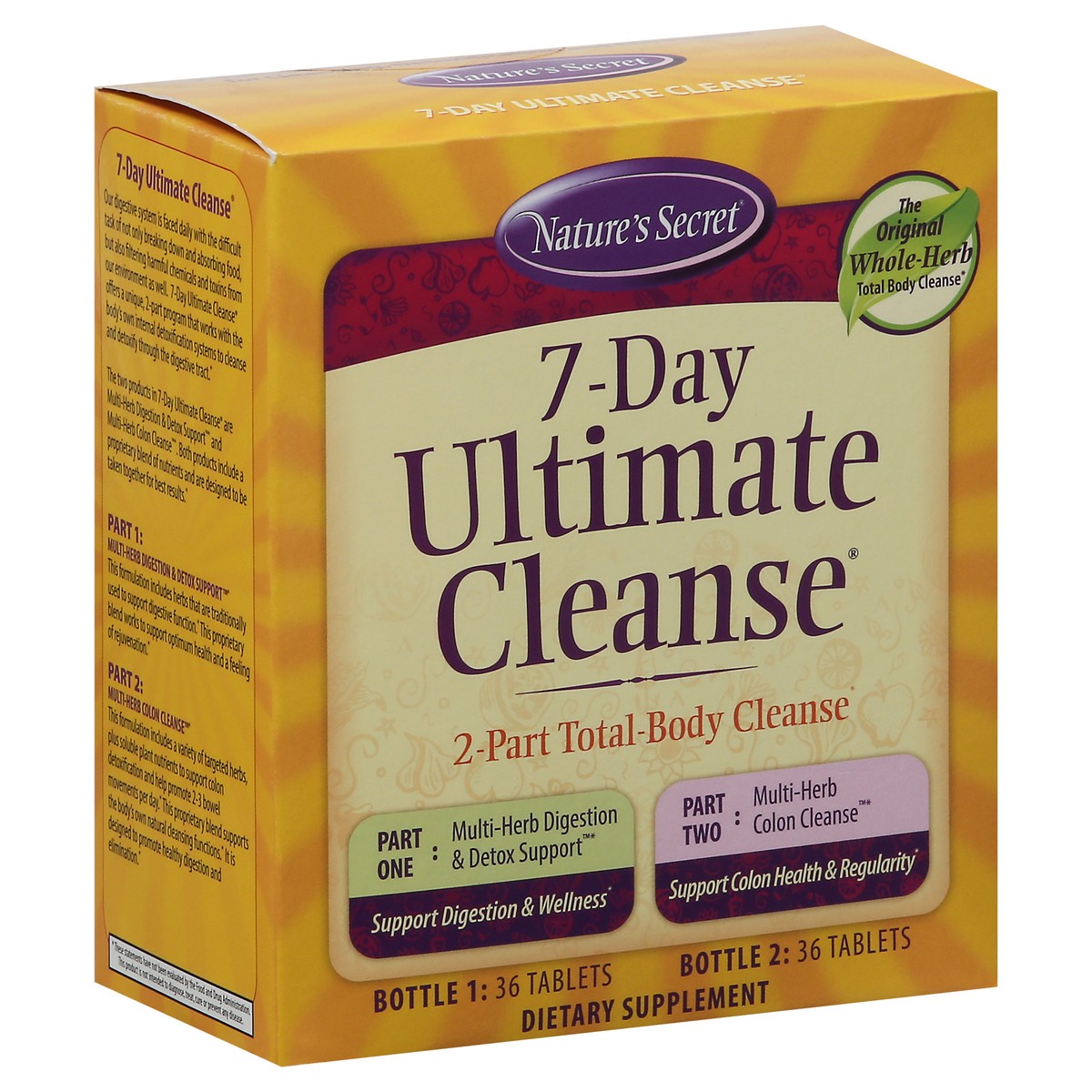 slide 4 of 4, Nature's Secret Tablets 7-Day Ultimate Cleanse 2 ea, 72 ct