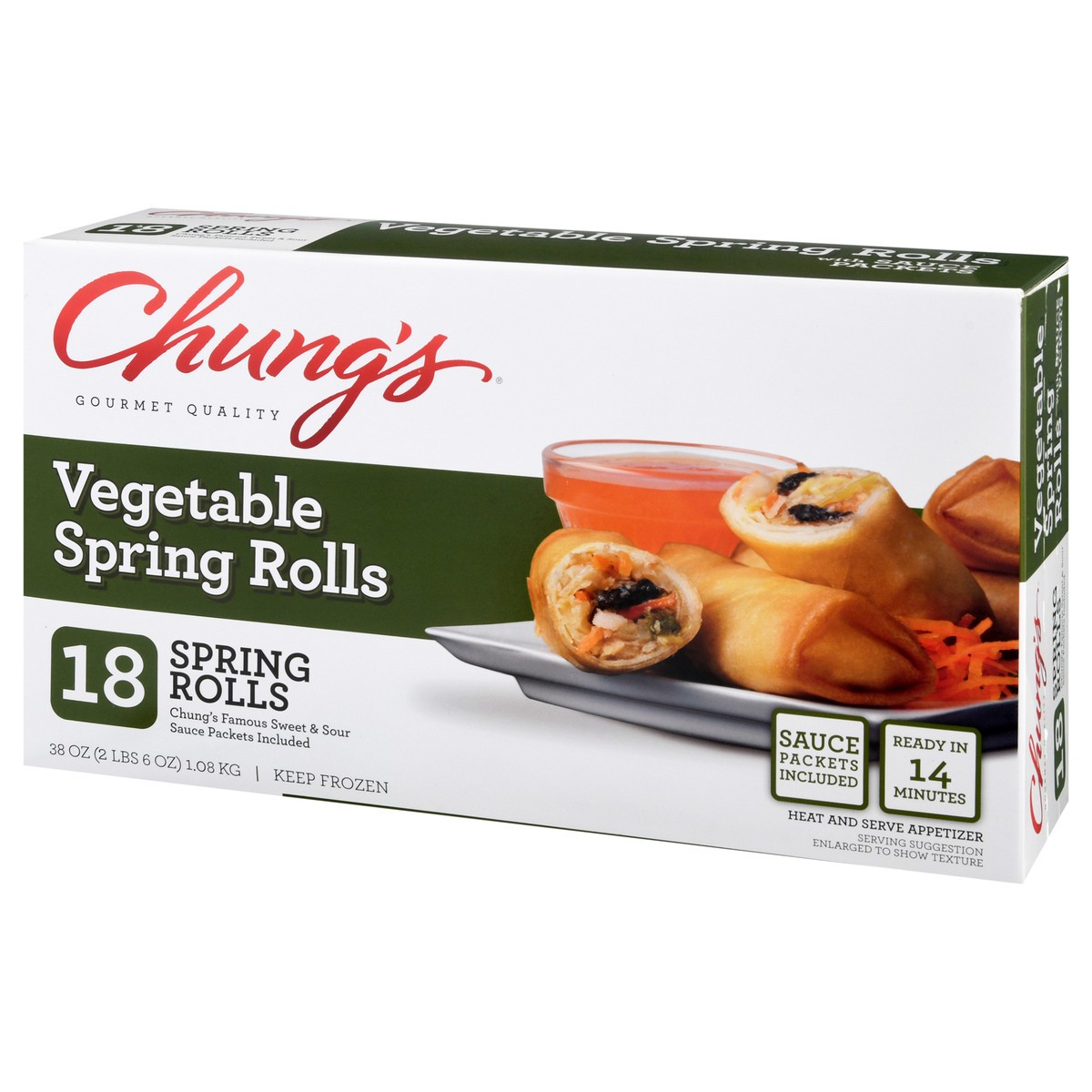 slide 3 of 9, Chung's Vegetable Spring Rolls, 18 ct