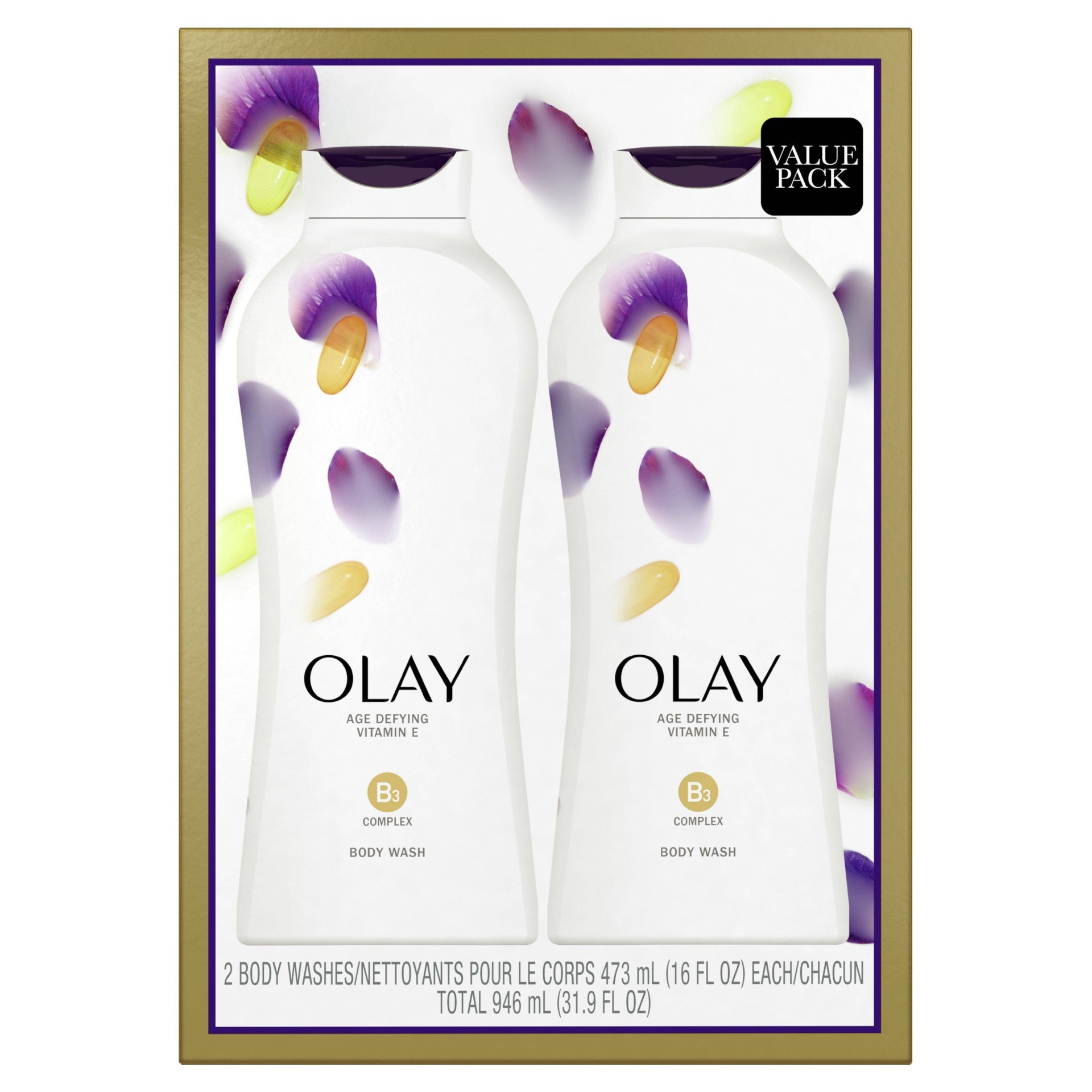 slide 1 of 1, Olay Age Defying Body Wash With Vitamin E, 2 ct; 16 fl oz