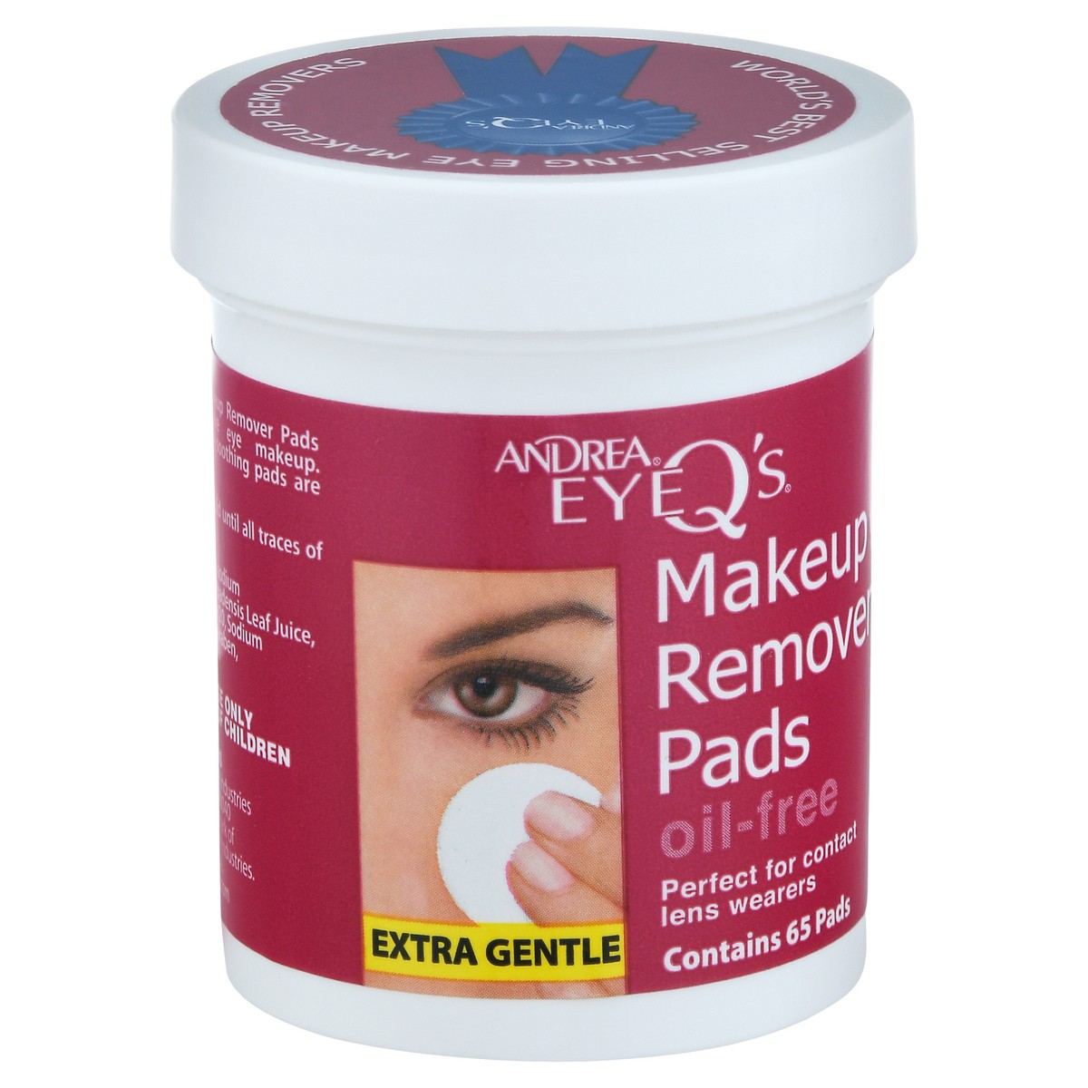 slide 2 of 9, Andrea Eye Q's Oil-Free Extra Gentle Makeup Remover Pads 65 ea, 65 ct