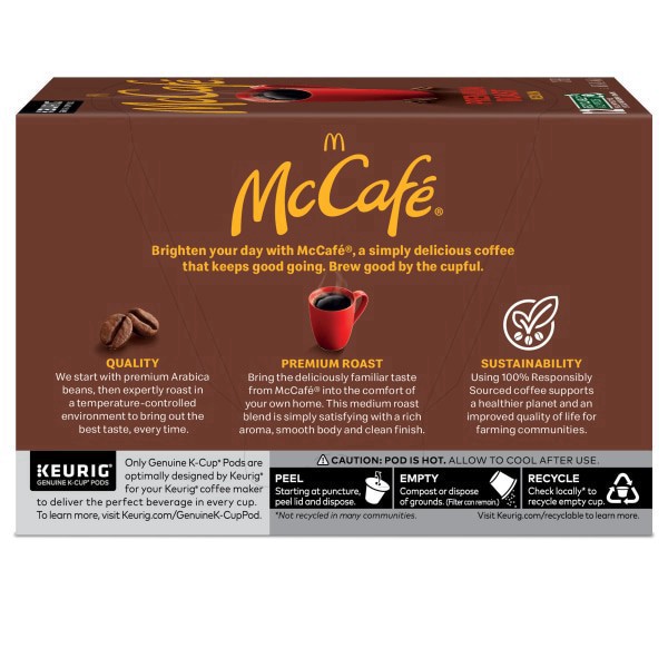 slide 13 of 29, McCafé Premium Roast Coffee, Single Serve Keurig K-Cup Pods, Medium Roast- 10 ct, 10 ct