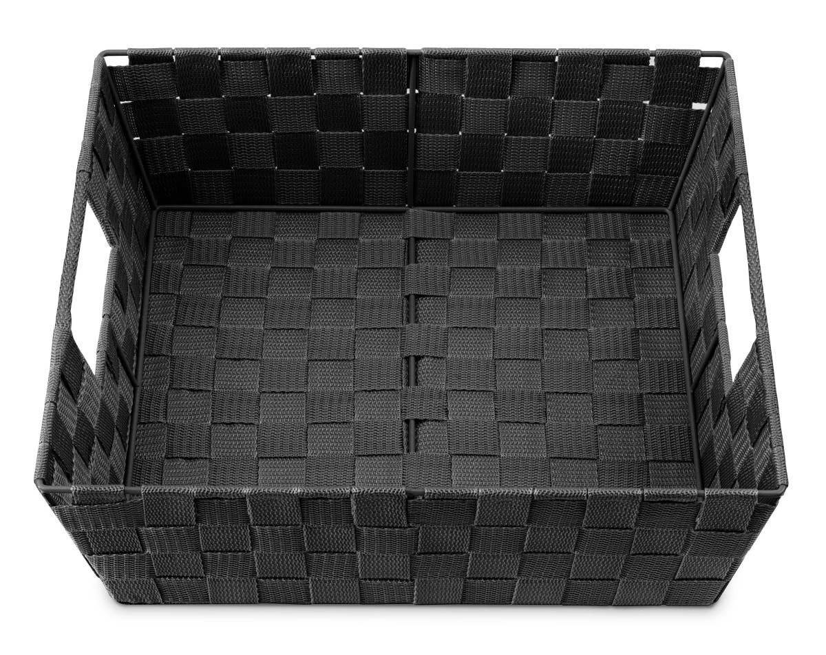 slide 8 of 13, Whitmor Woven Strap Shelf Tote Black, 1 ct