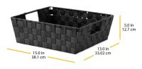 slide 4 of 13, Whitmor Woven Strap Shelf Tote Black, 1 ct