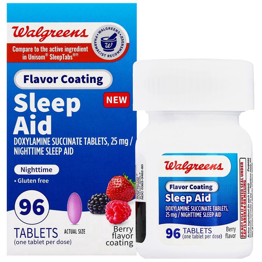 slide 3 of 5, Walgreens Sleep Aid Flavor Coating Tablets Berry, 96 ct