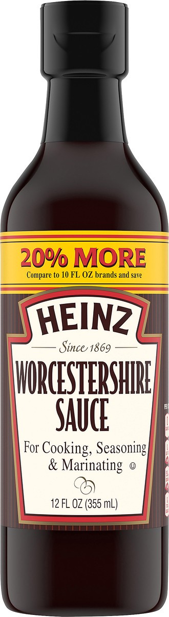 slide 7 of 9, Heinz Worcestershire Sauce, 12 fl oz Bottle, 12 fl oz