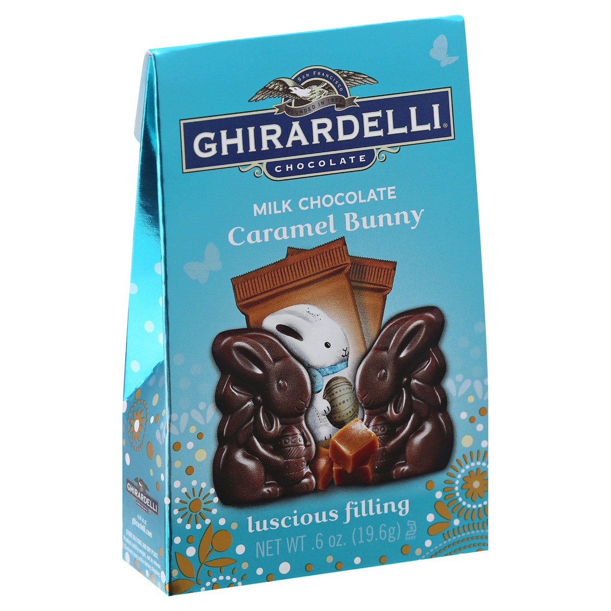 slide 2 of 10, Ghirardelli Milk Chocolate Caramel Bunny, 0.6 oz